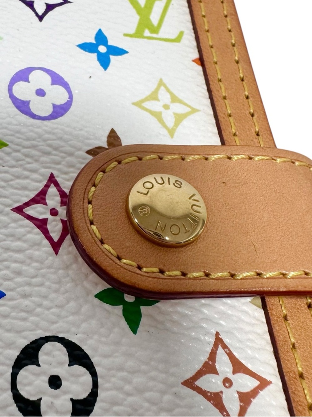Louis Vuitton Murakami Multicolor White Leather Agenda PM w.Dust Bag & Stickers - Picture 11 of 16